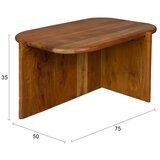 Dutchbone Klubska mizica iz masivne akacije v naravni barvi 50x75 cm Feller – | Shoptok.si