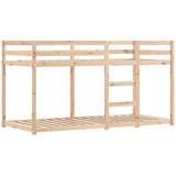  Krevet na kat sa zavjesama plavi 90x190 cm od masivne borovine | shoptok.hr