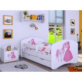 Happy_babies Dečiji krevet Princeza za konjićem 180x90cm, Sa fiokom, Beli Cene