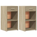 Maison Chic Dvo delni komplet Nočne omarice - Nočne mize sonoma hrast 35x34x65 cm inženirski les, (21690593) | Shoptok.si