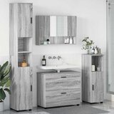 vidaXL Set namještaja za kupaonicu s ladicama 4 pcs Sivi hrast sonoma | shoptok.hr