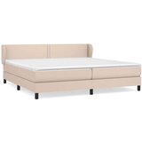  Box spring postelja z vzmetnico kapučino 200x200 cm um. usnje, (20727055) | Shoptok.si