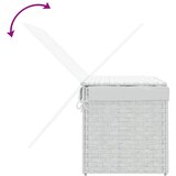  Košara za rublje s poklopcem bijela 55,5x35x34 cm od poliratana | shoptok.hr