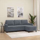  Trosed s stolčkom za noge temno siv 180 cm žamet Cene