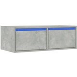 TV ormarić s LED svjetlima siva boja betona 75x35 5x25 cm | shoptok.hr