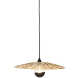 QAZQA Podeželska viseča svetilka črna z vrvjo 45 cm - Leia Cene