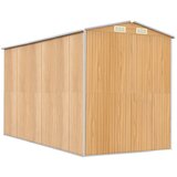  Vrtno spremište svjetlosmeđe 192x357x223 cm pocinčani čelik | shoptok.hr