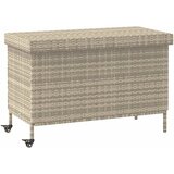 vidaXL Vrtna kutija za pohranu s kotačima svijetlo siva 110x55x73 cm | shoptok.hr