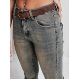 DStreet Jeansy damskie skinny z paskiem niebieskie | Shoptok.si