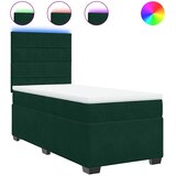 Box spring krevet s madracem tamnozeleni 90x200 cm baršunasti | shoptok.hr