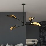  Luster na šipci LOTUS 4xE14/10W/230V crna/zlatna | Eponuda.com