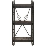 Furnova Knjižna omara 3-nadstropna črna 40x30x80 cm trden mangov les, (21933623) | Shoptok.si