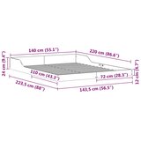  Krevetna konstrukcija Smeđa 140 x 220 cm Čvrsto borovo drvo | shoptok.hr