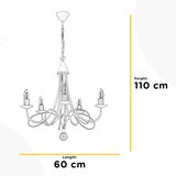 ONLI Luster na lancu MILVIA 5xE14/6W/230V u bronzanoj boji | Eponuda.com
