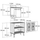 Woody Fashion masal - anthracite, gold anthracitegold hall stand | ePonuda.com