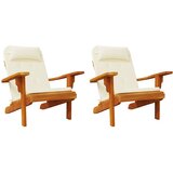  Jastuci za stolicu Adirondack 2 kom krem od tkanine Oxford | shoptok.hr