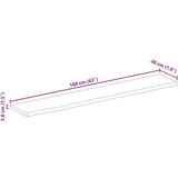 Stolna Mizna plošča z naravnim robom 160x20x3,8 cm trden mangov les, (21411848) | Shoptok.si