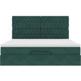 vidaXL okvir kreveta s madracima tamnozeleni 160x200cm baršunasti | shoptok.hr