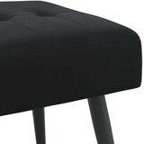  Klupa s gumbastim tkanjem Crna 80 x 40 x 46 cm Baršun | shoptok.hr