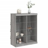  Komoda s LED svjetlima boja sivog hrasta 81x37x100 cm | shoptok.hr