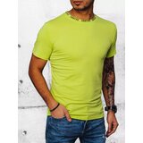 DStreet Men's T-shirt with print light green Cene