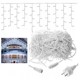 novoletne lučke zavesa 300 LED hladno bela 12m flash