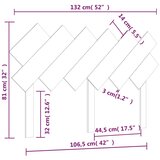  Uzglavlje za krevet Crno 132x3x81 cm od masivne borovine | Eponuda.ba