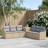  Set sofe 7 kom. Bež i svijetlo siva 121 x 62 x 69 cm | shoptok.hr
