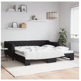 vidaXL Dnevni krevet na razvlačenje crni 100 x 200 cm od tkanine | shoptok.hr