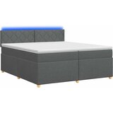  Boxspring krevet s madracem Tamnosiva 200 x 200 cm Tkanina | shoptok.hr