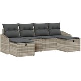  Sjedeća garnitura za vrt 6 kom. poliratan Crna 233 x 117 x 85 cm | shoptok.hr