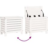  Vrtni tabure bijeli 62 x 31,5 x 52 cm od masivne borovine | shoptok.hr