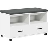 Klupa za hodnik s jastukom s ladicama Bijelo 80 x 38 x 46 cm | shoptok.hr