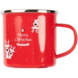  Skodelica Retro Merry Christmas, emajlirana, rdeča | Shoptok.si