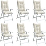 vidaXL Blazina za stol 6 kosov melanž krem 120x50x7 cm blago | Shoptok.si