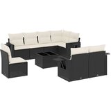  The Living Store Vrtna sedežna garnitura 9-delna z blazinami črn poli ratan - Vrtna Sedežna Garniture, (21464067) | Shoptok.si