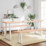 Stolna Mizna plošča 200x60x6cm neobdelana trdna hrastovina naraven rob, (20818019) | Shoptok.si