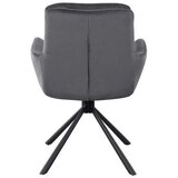 Livetastic Naslanjač Cord, Temno Siva, Vrtljiv | Shoptok.si