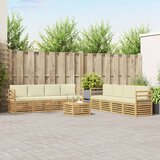  Set vanjskih sofa 9 kom. Bijela i krem Poliester 59 x 59 x 37 cm | shoptok.hr