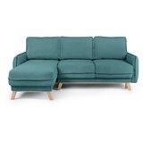 Bonami Selection turkizna raztegljiva kotna sedežna garnitura iz rebrastega žameta tori – | Shoptok.si