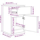  LED noćni ormarić 2 pcs Staro drvo 38 x 34 x 61 cm Iverica | shoptok.hr