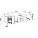  5-dijelni LED TV ormarić Bijela visokog sjaja Konstruirano drvo - Bijela visokog sjaja 81 cm | shoptok.hr