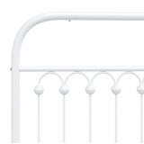  Metalni okvir za krevet s uzglavljem bijeli 183x213 cm | shoptok.hr