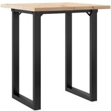  Blagovaonski stol O-oblika 70x70x75 5 cm od borovine i željeza | shoptok.hr