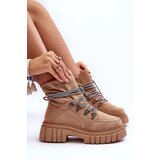 Boto Women's Boots Suede Lace-Up Dark Beige Acorn | ePonuda.com