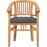  Stolica s jastukom 2 pcs Smeđa 63 x 58 x 89 cm Čvrsto teak drvo | Eponuda.com