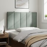  Jastuk za uzglavlje Hanko svijetlosivi 100 cm baršun | Shoptok.si