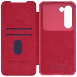 Nillkin Qin Leather Pro preklopna torbica z zaščito za kamero za Samsung Galaxy S23 – rdeča | Shoptok.si