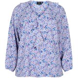 Zizzi Bluza 'Vanni' turkizna / kraljevo modra / svetlo lila / bela | Shoptok.si