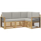  Setovi sofa 4 pcs Bijela i svjetlosiva 187,5 x 128,5 x 73 cm | shoptok.hr
